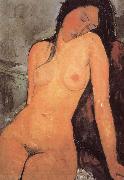 Amedeo Modigliani seated female nude oil on canvas